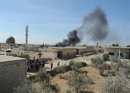 as tropas sirias tomaron la localidad de Kafr Nabuda en la provincia de Hama Las tropas sirias avanzan y Washington envía armas a los terroristas